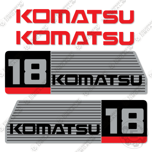 Fits Komatsu FG18 Decal Kit Forklift - CUSTOM SILVER