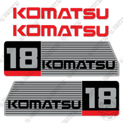 Fits Komatsu FG18 Decal Kit Forklift - CUSTOM SILVER