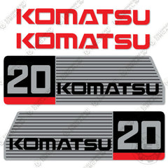 Fits Komatsu FG20 Decal Kit Forklift - CUSTOM SILVER