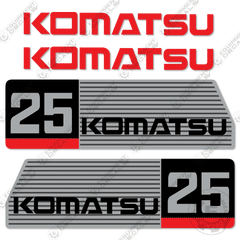 Fits Komatsu FG25 Decal Kit Forklift - CUSTOM SILVER