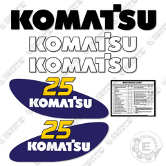 Fits Komatsu FG25ST-14 Decal Kit Forklift