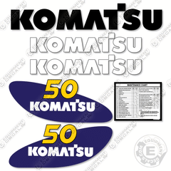 Fits Komatsu FG50AD2-8 Decal Kit Forklift