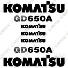 Fits Komatsu GD650A Decal Kit Motor Grader - Scraper