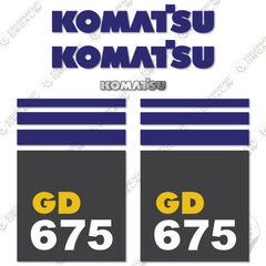 Fits Komatsu GD 675 Decal Kit Motor Grader