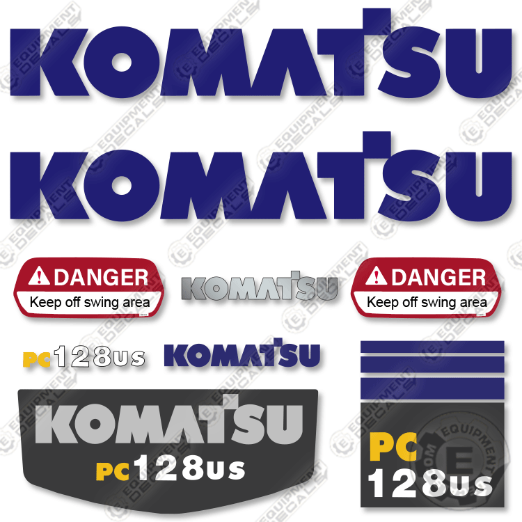 Fits Komatsu PC128US-2EO Decal Kit Excavator