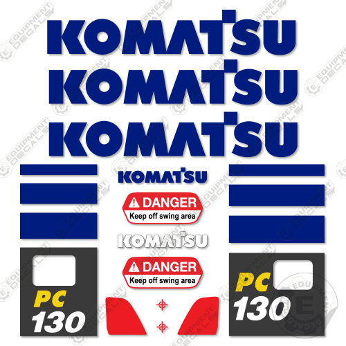 Fits Komatsu PC130-11 Decal Kit Excavator