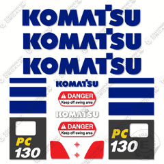 Fits Komatsu PC130-11 Decal Kit Excavator