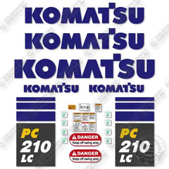 Fits Komatsu PC210LC-10 Decal Kit Excavator