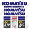 Image of Fits Komatsu PC210LC-11 Decal Kit Excavator