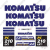 Image of Fits Komatsu PC210LCI Decal Kit Excavator