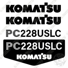 Fits Komatsu PC228USLC Decal Kit Excavator