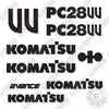 Image of Komatsu PC28UU Decal Kit Mini Excavator - Aftermarket Kit