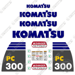 Fits Komatsu PC300-8 Decal Kit Excavator