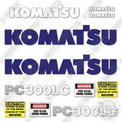 Komatsu PC300LC-5 Decal Kit Crawler Excavator- Aftermarket Kit