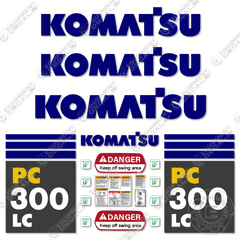 Fits Komatsu PC300LC-7 Decal Kit Excavator