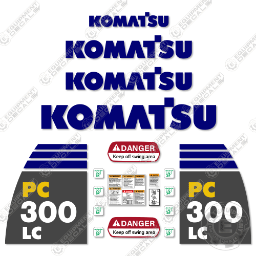 Fits Komatsu PC300LC-8 Decal Kit Excavator
