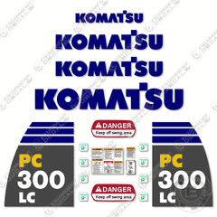 Fits Komatsu PC300LC-8 Decal Kit Excavator
