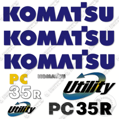 Fits Komatsu PC35R-8 Decal Kit Mini Excavator