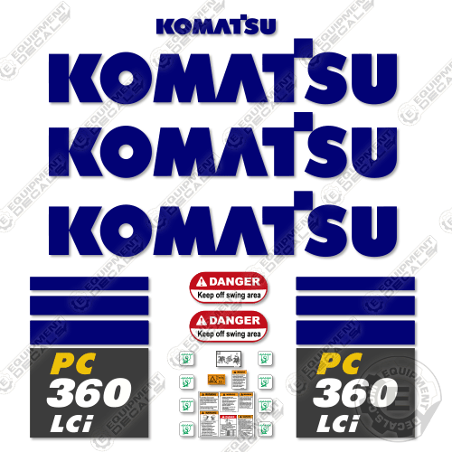 Fits Komatsu PC360LCi-11 Decal Kit Excavator