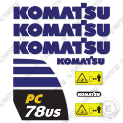Fits Komatsu PC78US-10 Decal Kit Excavator