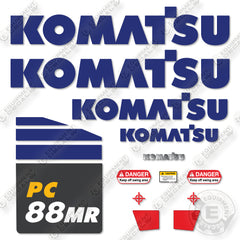Komatsu PC88MR-11 Decal Kit Excavator- Aftermarket Kit
