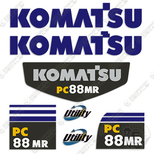 Fits Komatsu PC88MR-6 Decal Kit Excavator