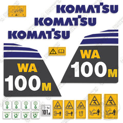 Fits Komatsu WA100m-6 Decal Kit Wheel Loader