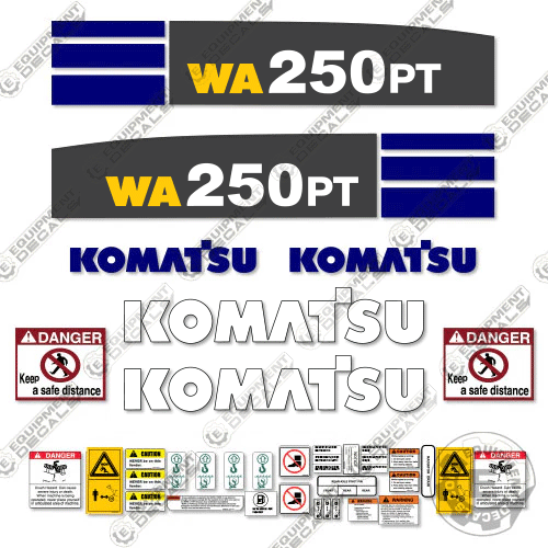 Fits Komatsu WA250PT-5 Wheel Loader Decal Kit