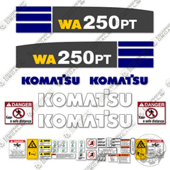 Fits Komatsu WA250PT-5 Wheel Loader Decal Kit