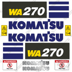 Fits Komatsu WA270-8 Wheel Loader Decal Kit