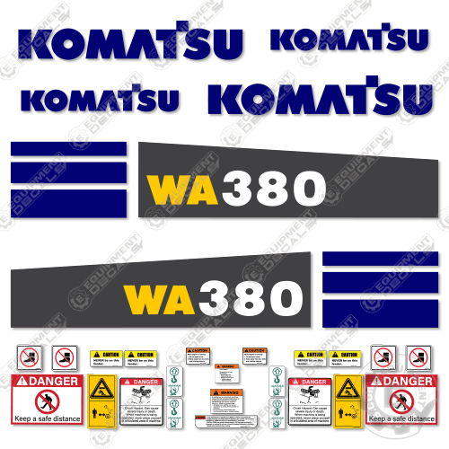 Fits Komatsu WA380-5 Decal Kit Wheel Loader