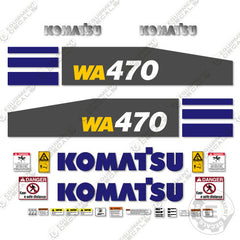 Fits Komatsu WA 470-7 Wheel Loader Decal Kit