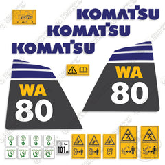 Fits Komatsu WA80-5 Decal Kit Wheel Loader