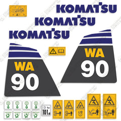Fits Komatsu WA90-6 Decal Kit Wheel Loader
