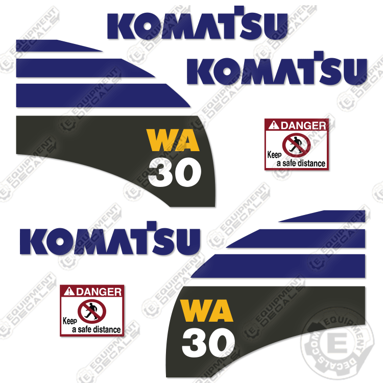 Fits Komatsu WA30-6 Decal Kit Wheel Loader