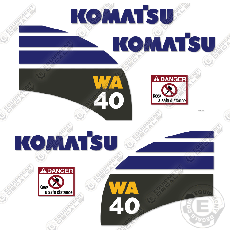 Fits Komatsu WA40-6 Decal Kit Wheel Loader