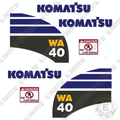 Fits Komatsu WA40-6 Decal Kit Wheel Loader
