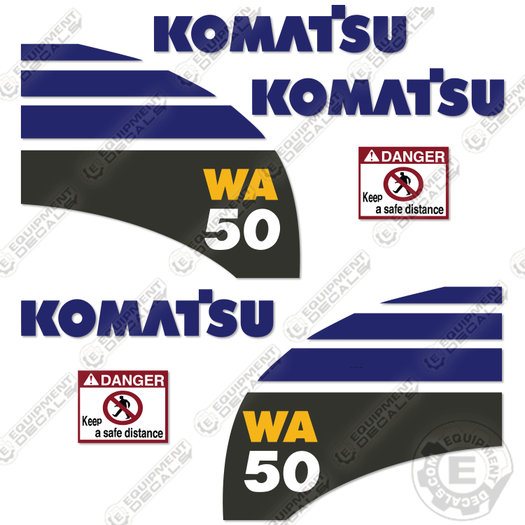 Fits Komatsu WA50-6 Decal Kit Wheel Loader