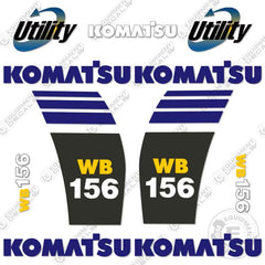 Fits Komatsu WB 156-5 Backhoe Decal Kit