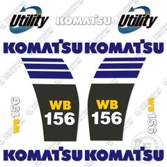 Fits Komatsu WB 156 Backhoe Decal Kit