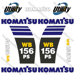 Fits Komatsu WB 156PS-5 Backhoe Decal Kit