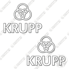 Fits Krupp Logo Decal Kit Hammer - 11" Wide