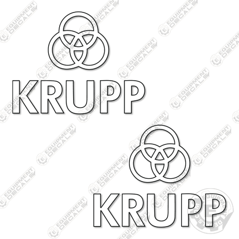 Fits Krupp Logo Decal Kit Hammer - 11" Wide