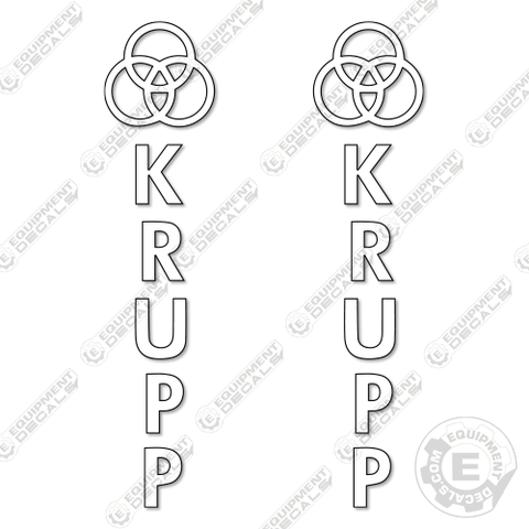 Fits Krup Logo Decal Kit Hammer - 12" Tall
