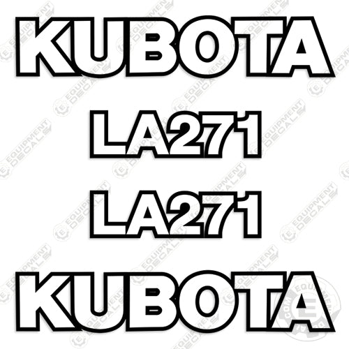 Fits Kubota LA271 Decal Kit Front-End Loader Attachment
