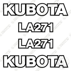 Fits Kubota LA271 Decal Kit Front-End Loader Attachment