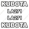 Image of Fits Kubota LA271 Decal Kit Front-End Loader Attachment