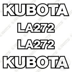 Fits Kubota LA272 Decal Kit Front-End Loader Attachment