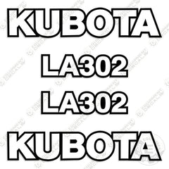 Fits Kubota LA302 Decal Kit Front-End Loader Attachment
