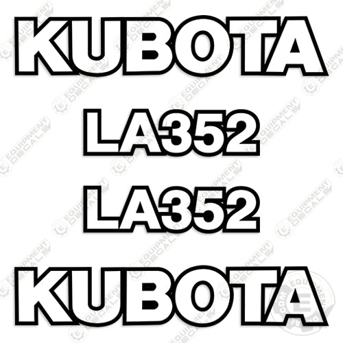 Fits Kubota LA352 Decal Kit Front-End Loader Attachment